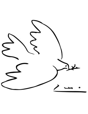 Peace Dove By Picasso Coloring Page